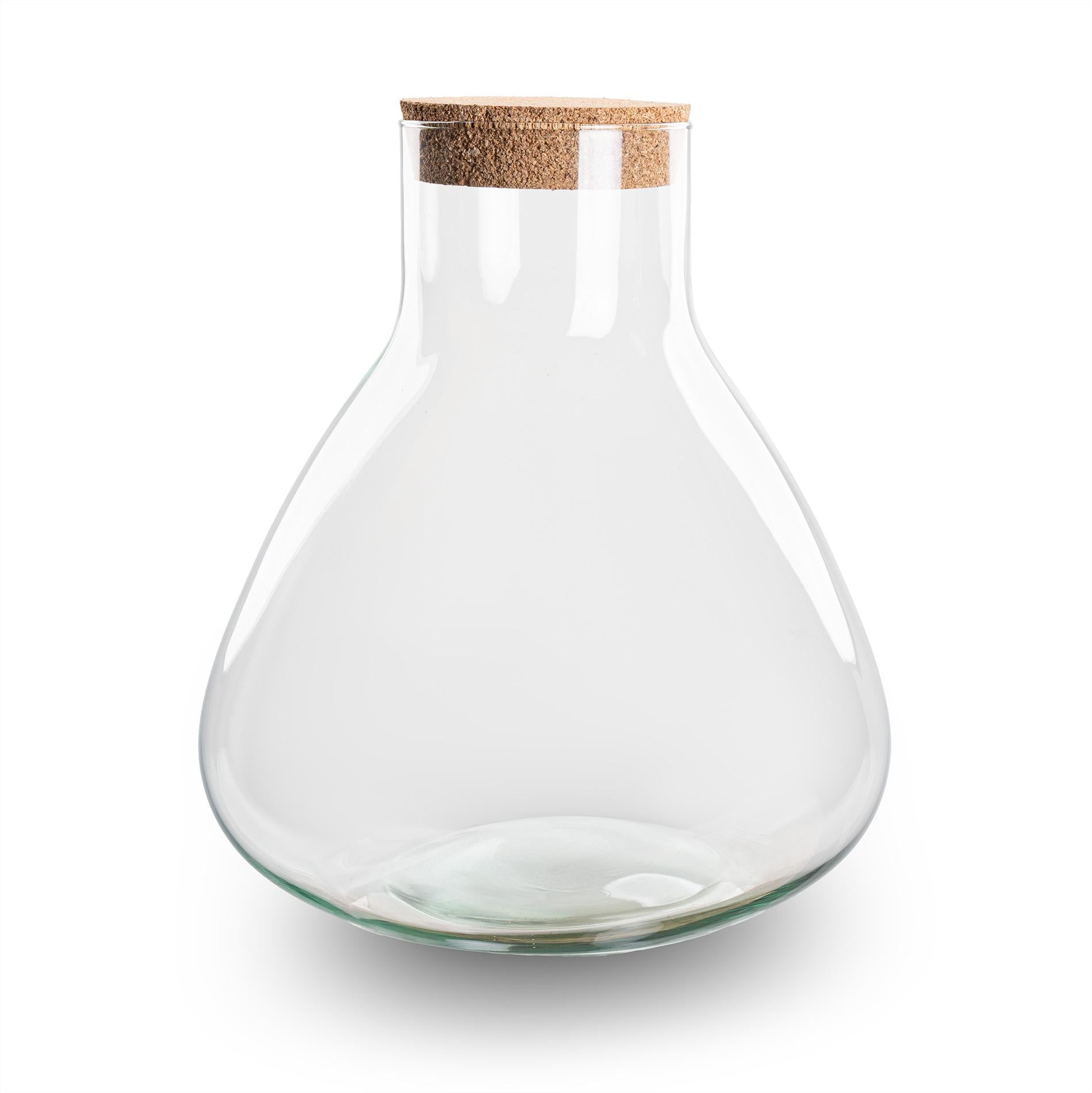 Bouteille terrarium avec bouchon en liège - Sammie - Ø 22,5 cm ↑ 27 cm